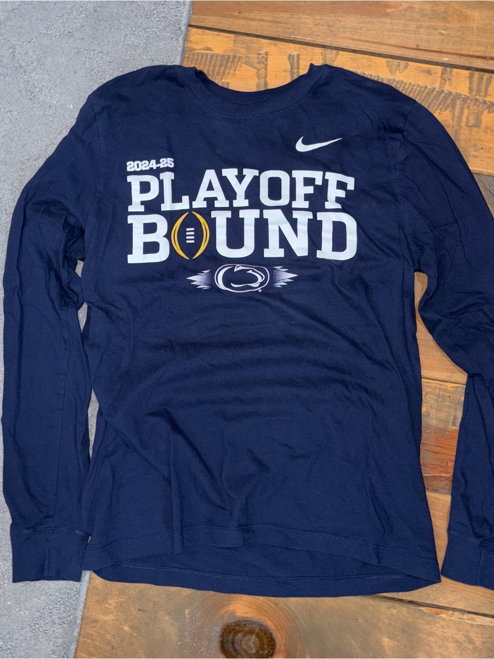 Penn State Nike Navy "Playoff Bound" Long Sleeve Tee - 2024-25